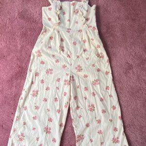 Princess Highway Bianca Floral Jumpsuit cotton linen wide leg